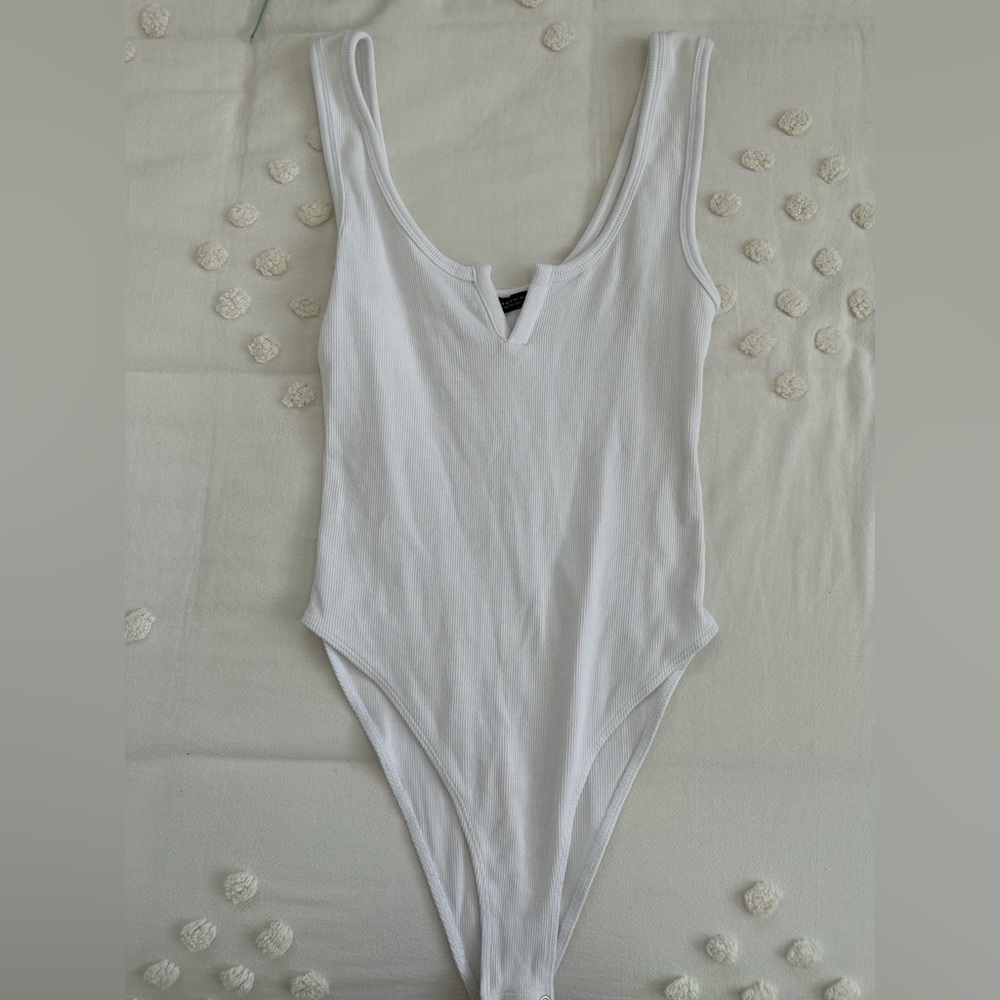 zara white tank bodysuit